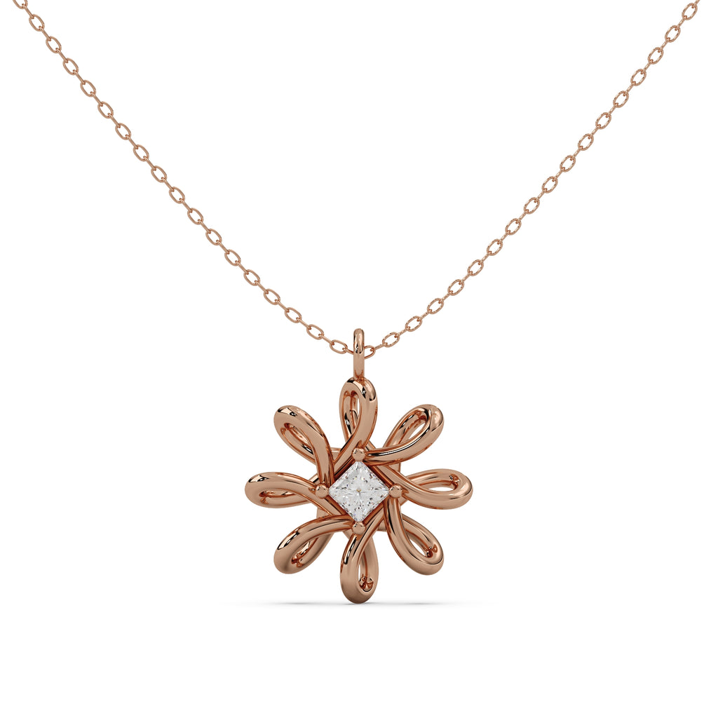 Dahlia Pendant 14k Rose