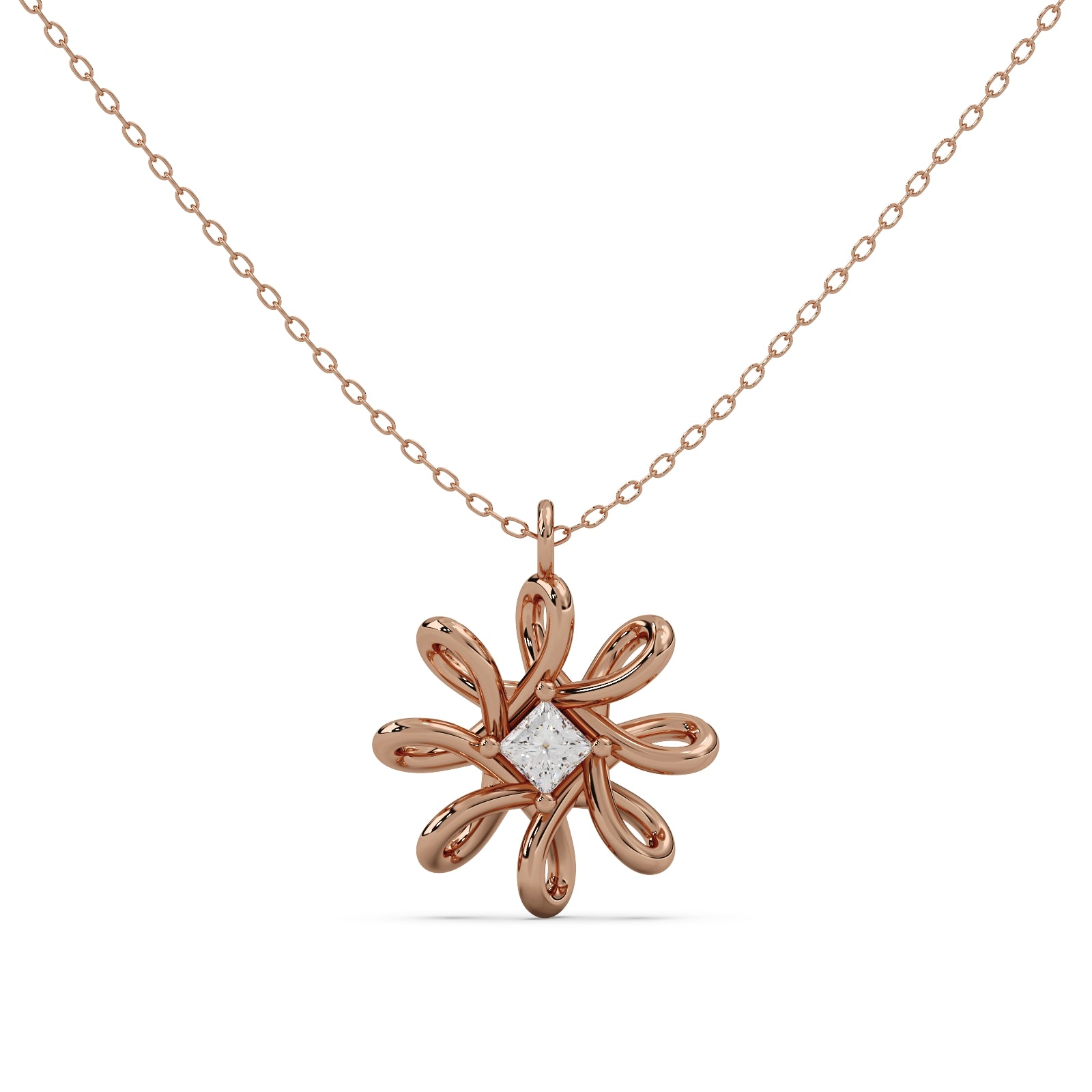 Dahlia Pendant 14k Rose