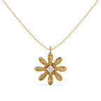 Dahlia Pendant Silver Gold