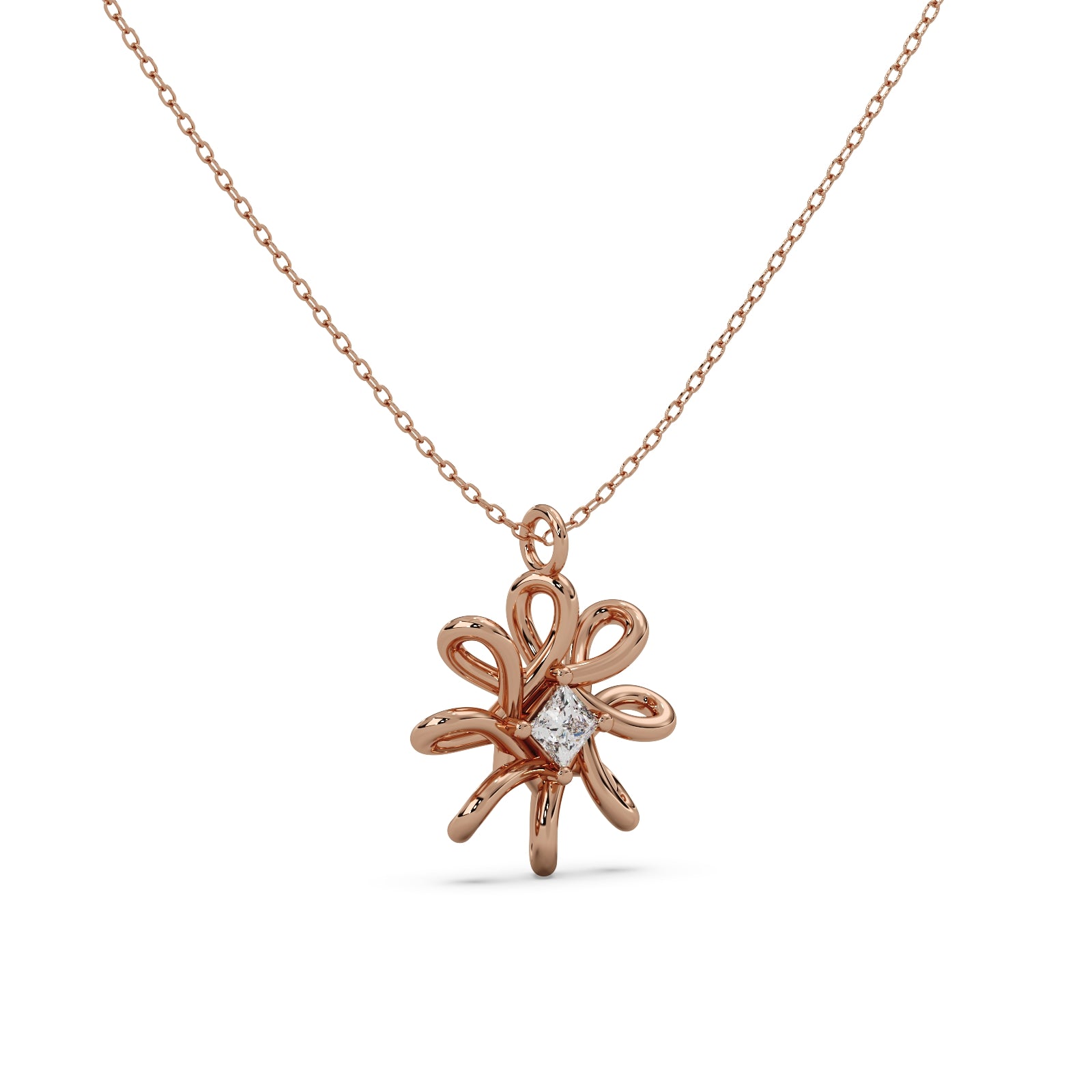 Dahlia Pendant 14k Rose