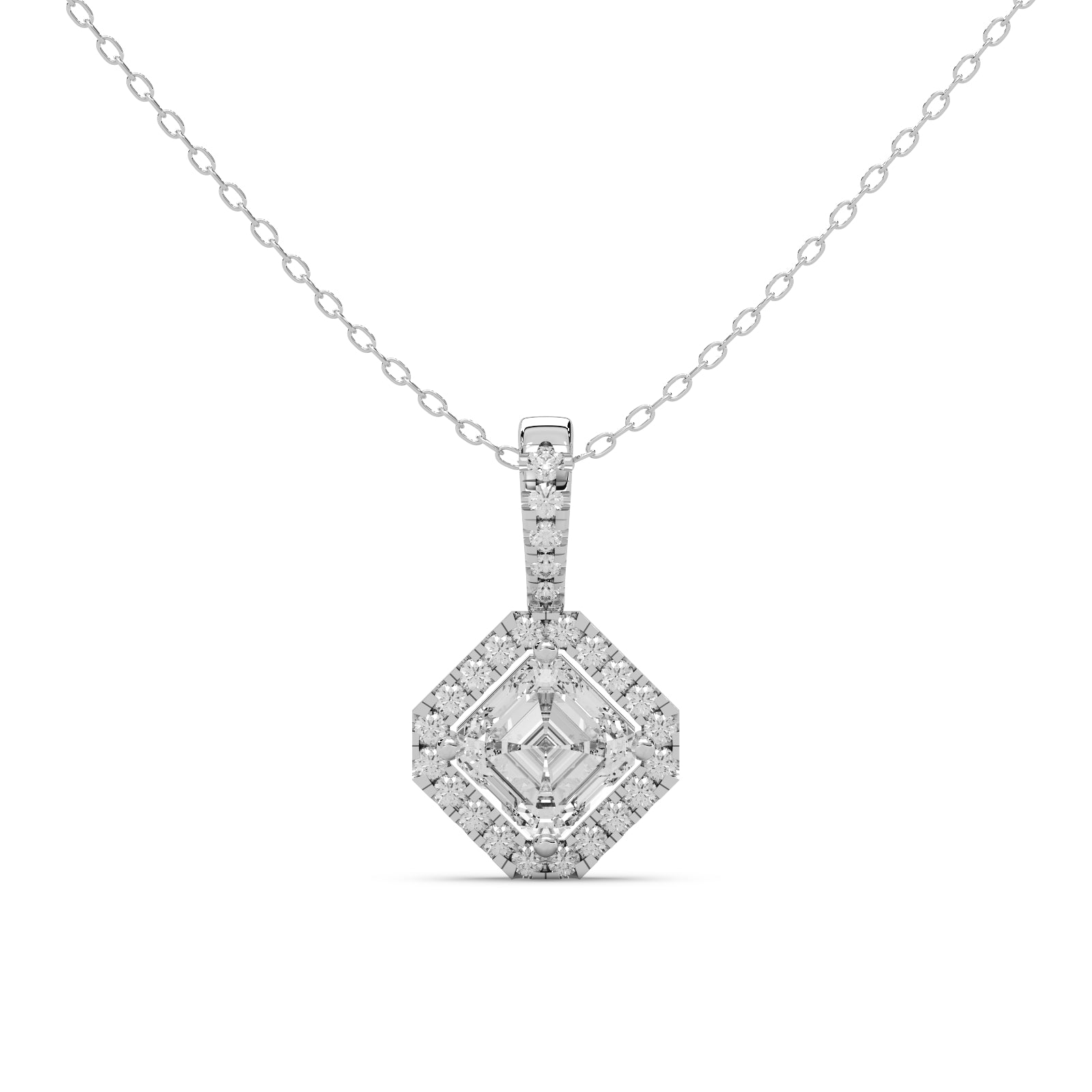 Monarch Pendant Silver White