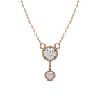 Dual Diamond Pendant 14k Rosegold