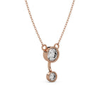 Dual Diamond Pendant 14k Rosegold