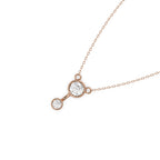 Dual Diamond Pendant 14k Rosegold