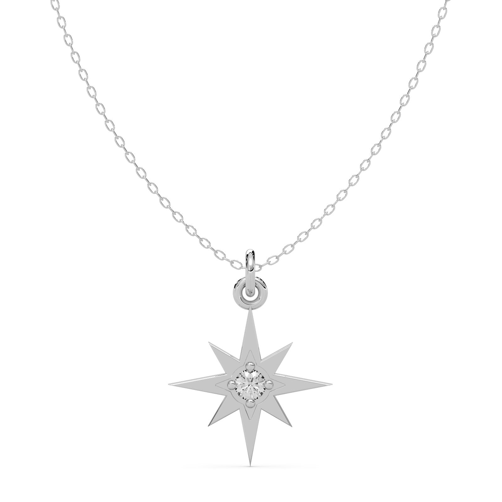 Polaris Pendant Silver White