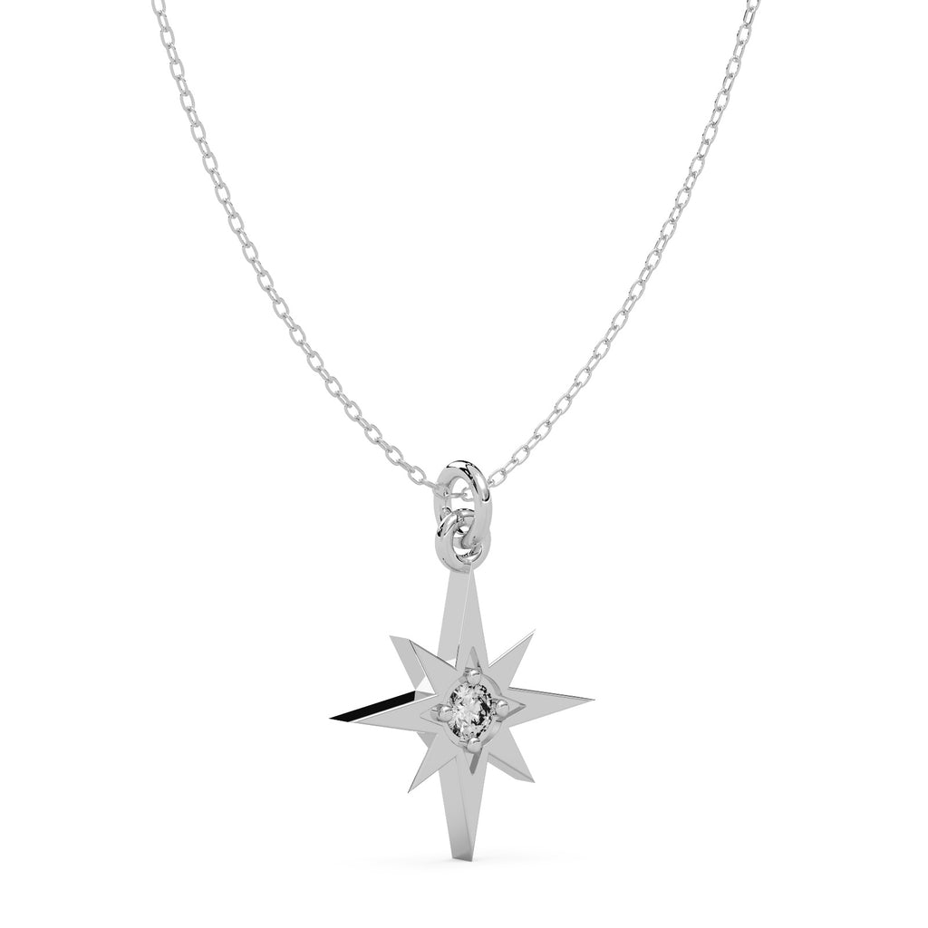 Polaris Pendant Silver White