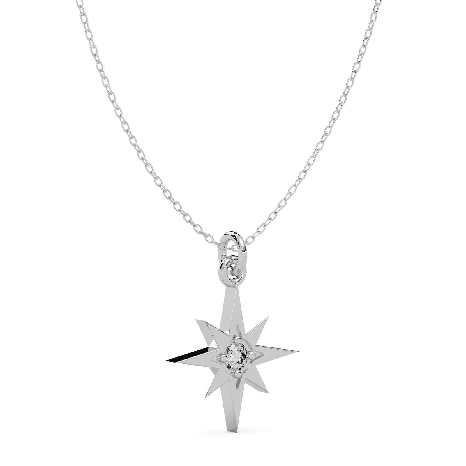 Polaris Pendant Silver White