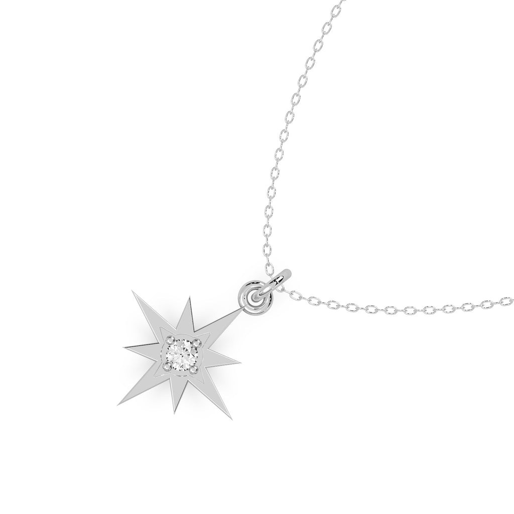 Polaris Pendant Silver White