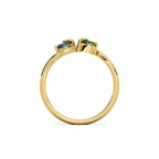 Dualis Diamond Ring - Sterling Silver (Gold)