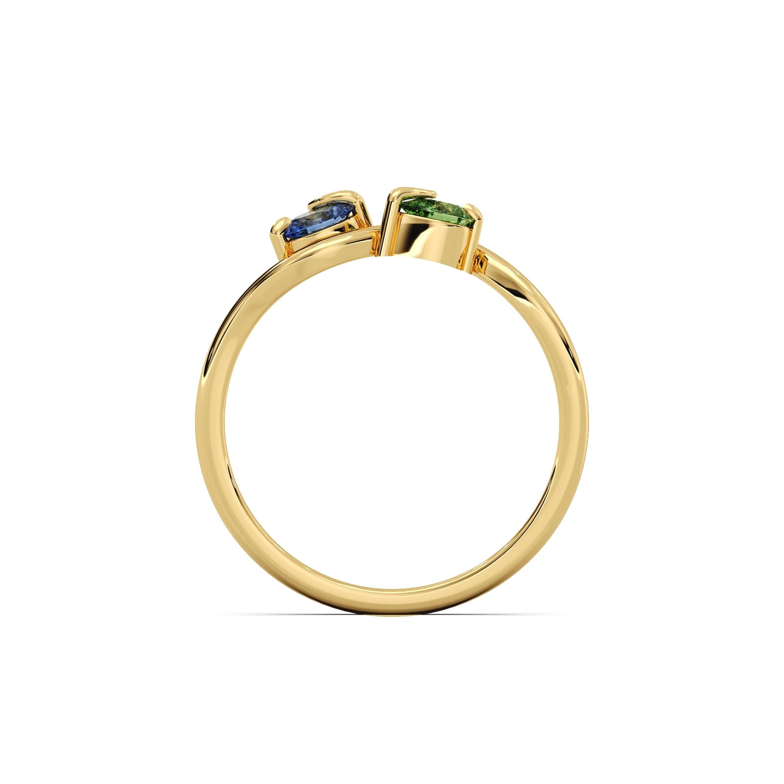 Dualis Diamond Ring - 18k Yellow Gold