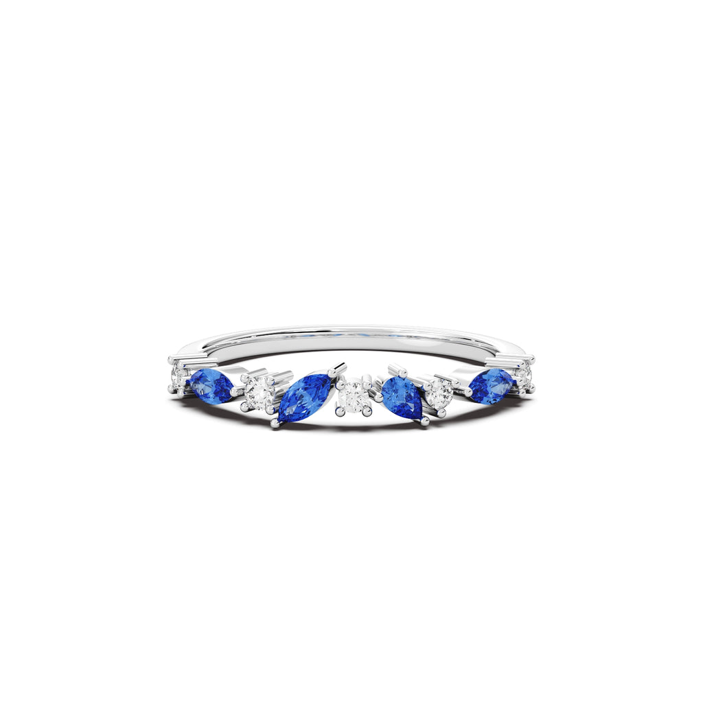 Starry Night Diamond Ring - Sterling Silver (White)