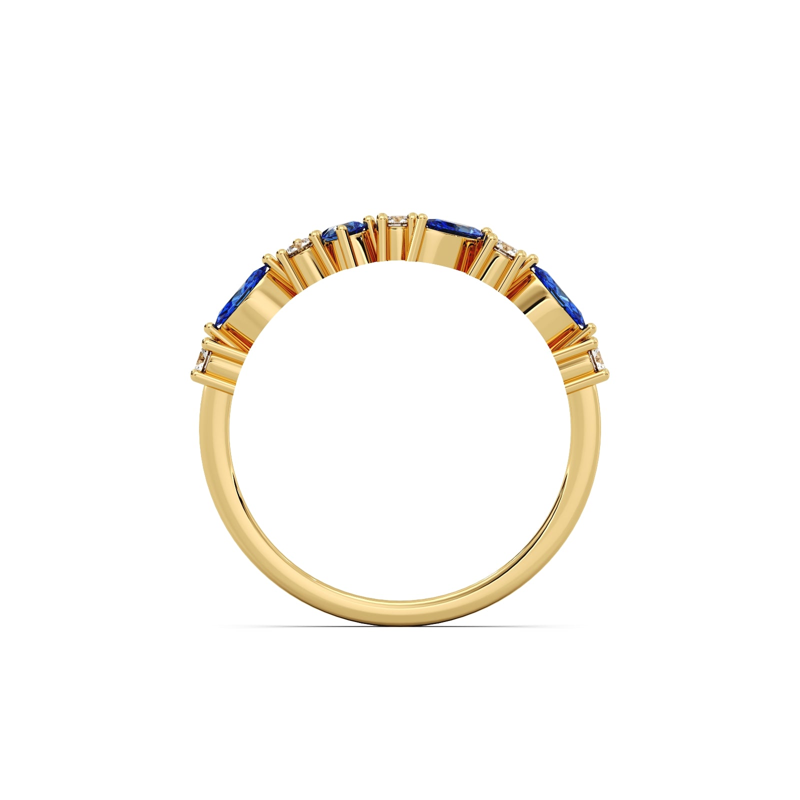 Starry Night Diamond Ring - 14k Yellow Gold