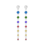 Prism Earrings Silver White