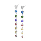 Prism Earrings Silver White