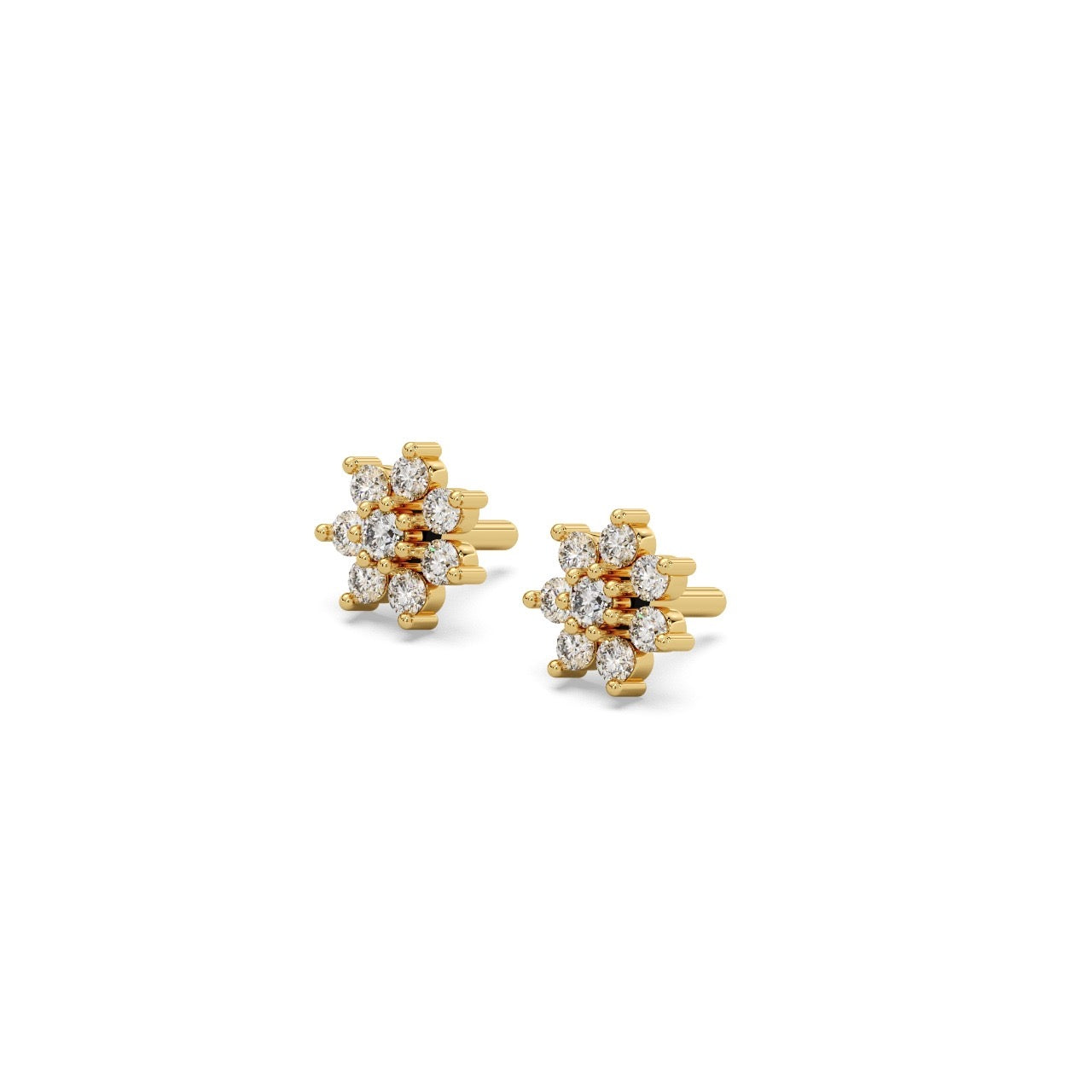 Zinnia Studs Silver Gold