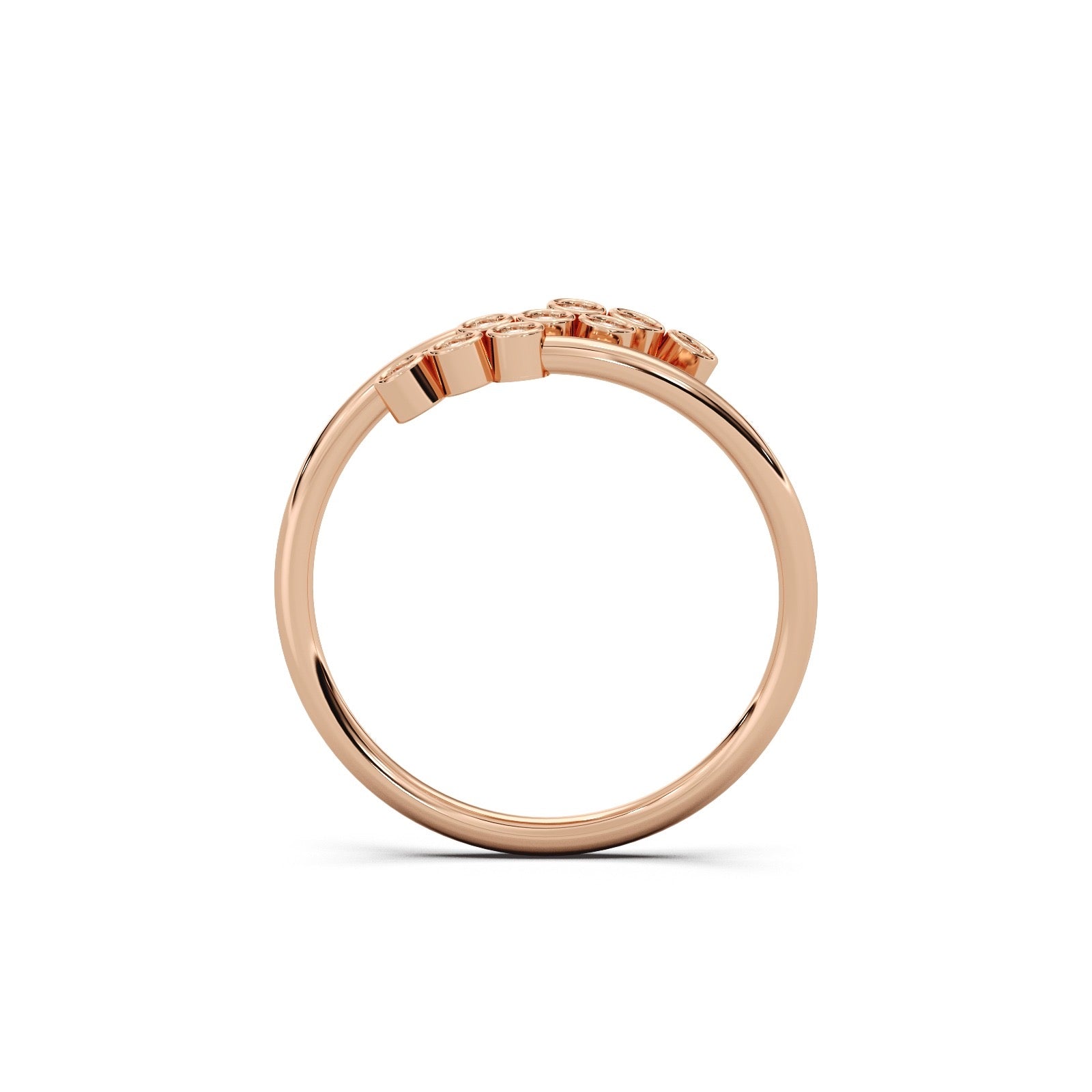 Diamond Wrap Ring Silver Rosegold