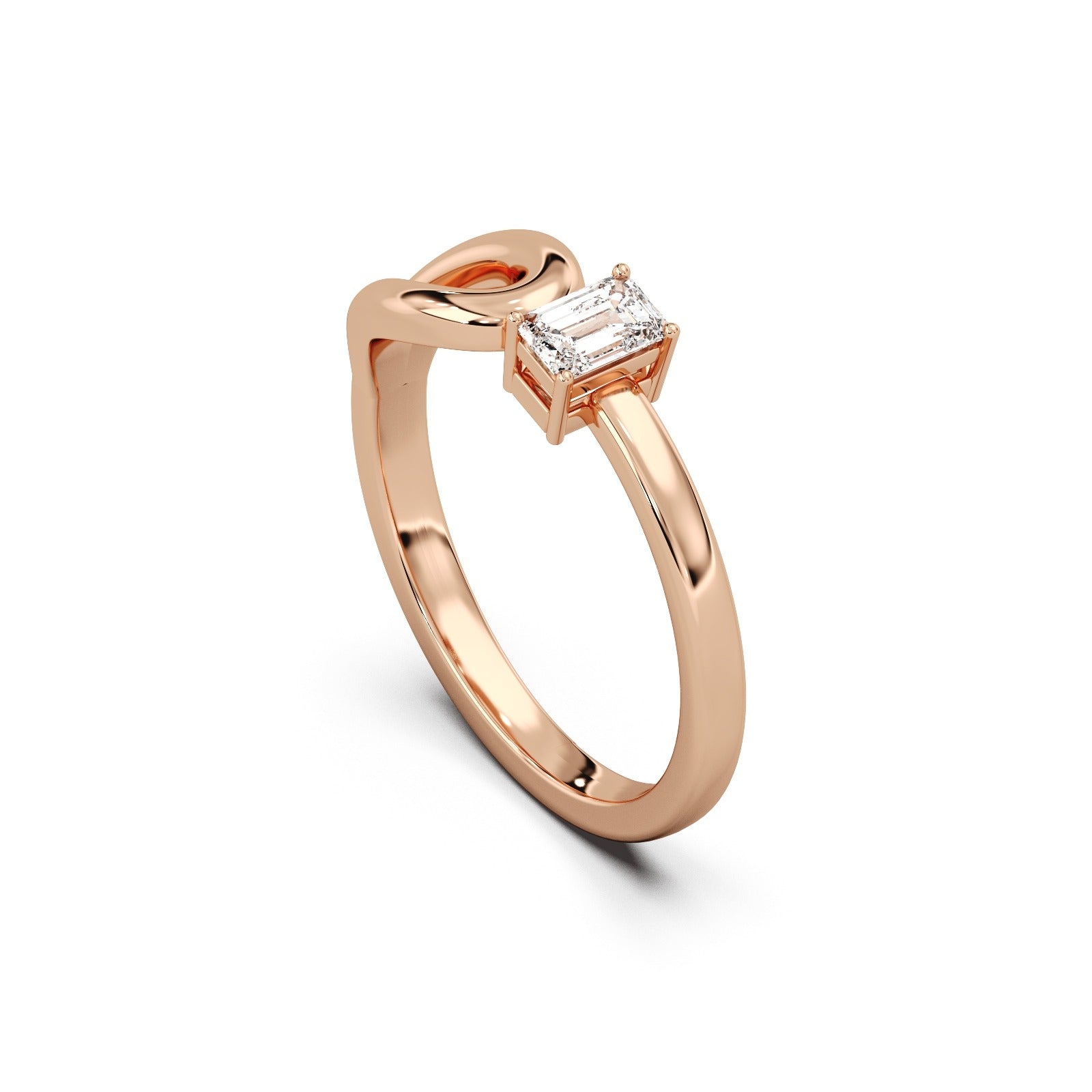 The Orbit Ring Silver Rosegold