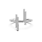Nova Twin Ring Silver White