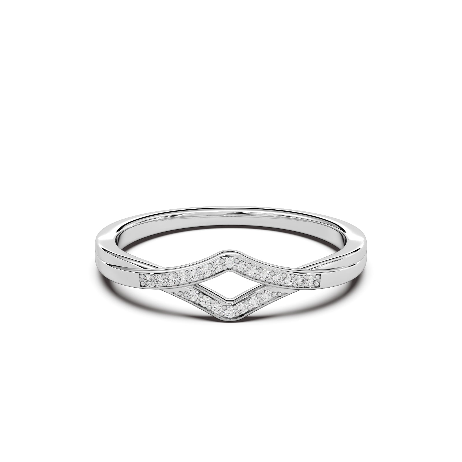 Vera Diamond Ring - Sterling Silver (White)