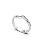 Chevron Band 18k White