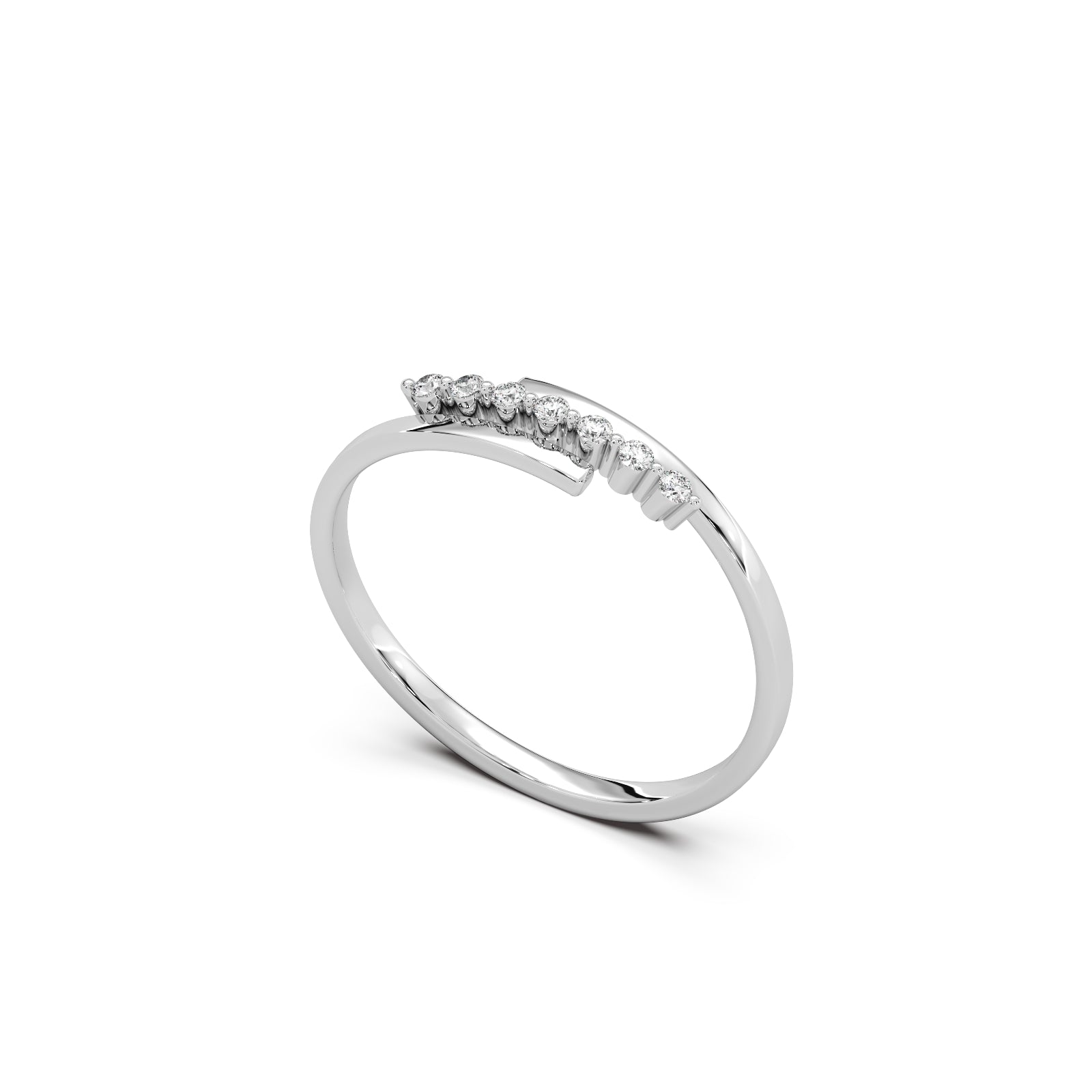 Cascadia Ring Silver White