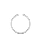 Nova Twin Ring Silver White