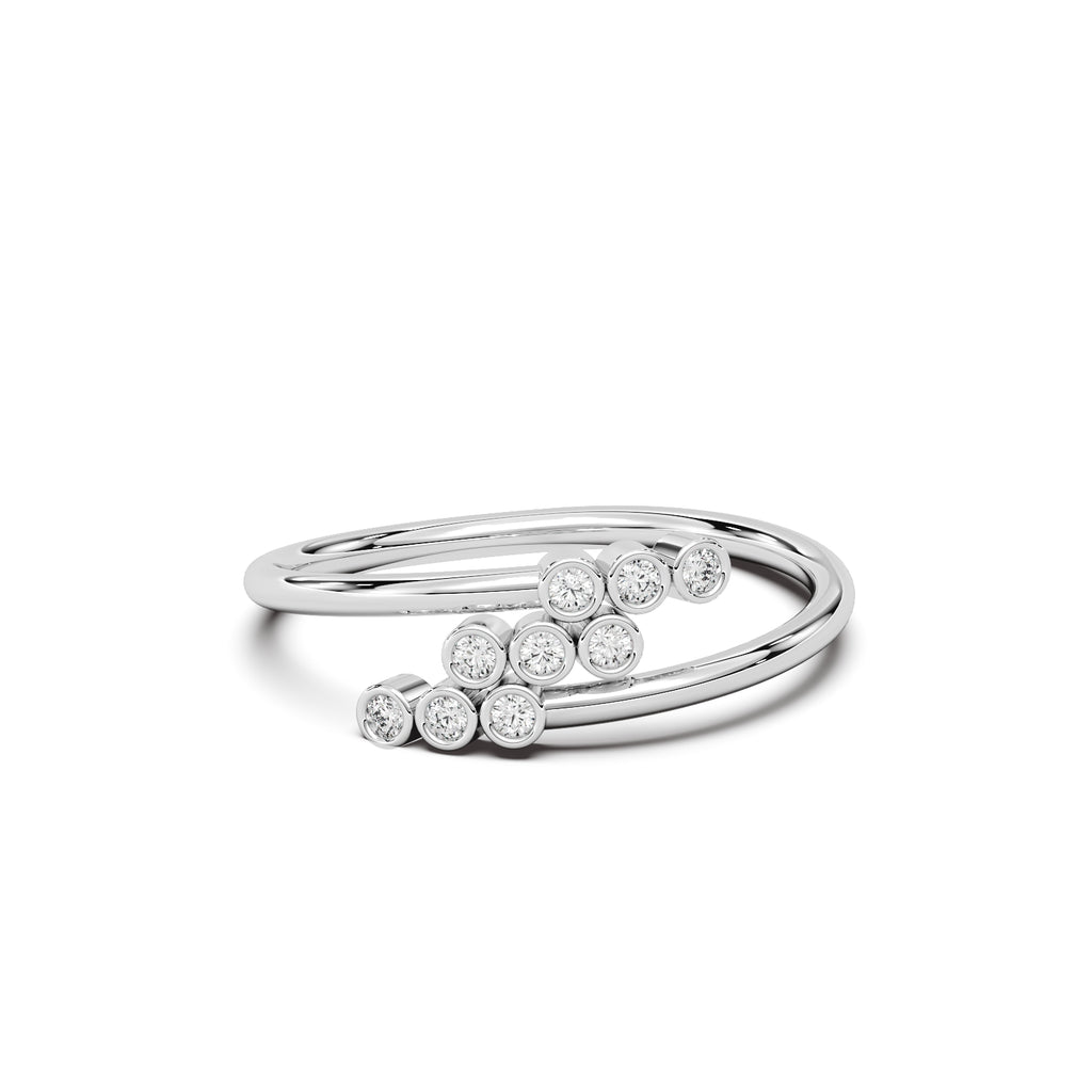 Diamond Wrap Ring 14k White