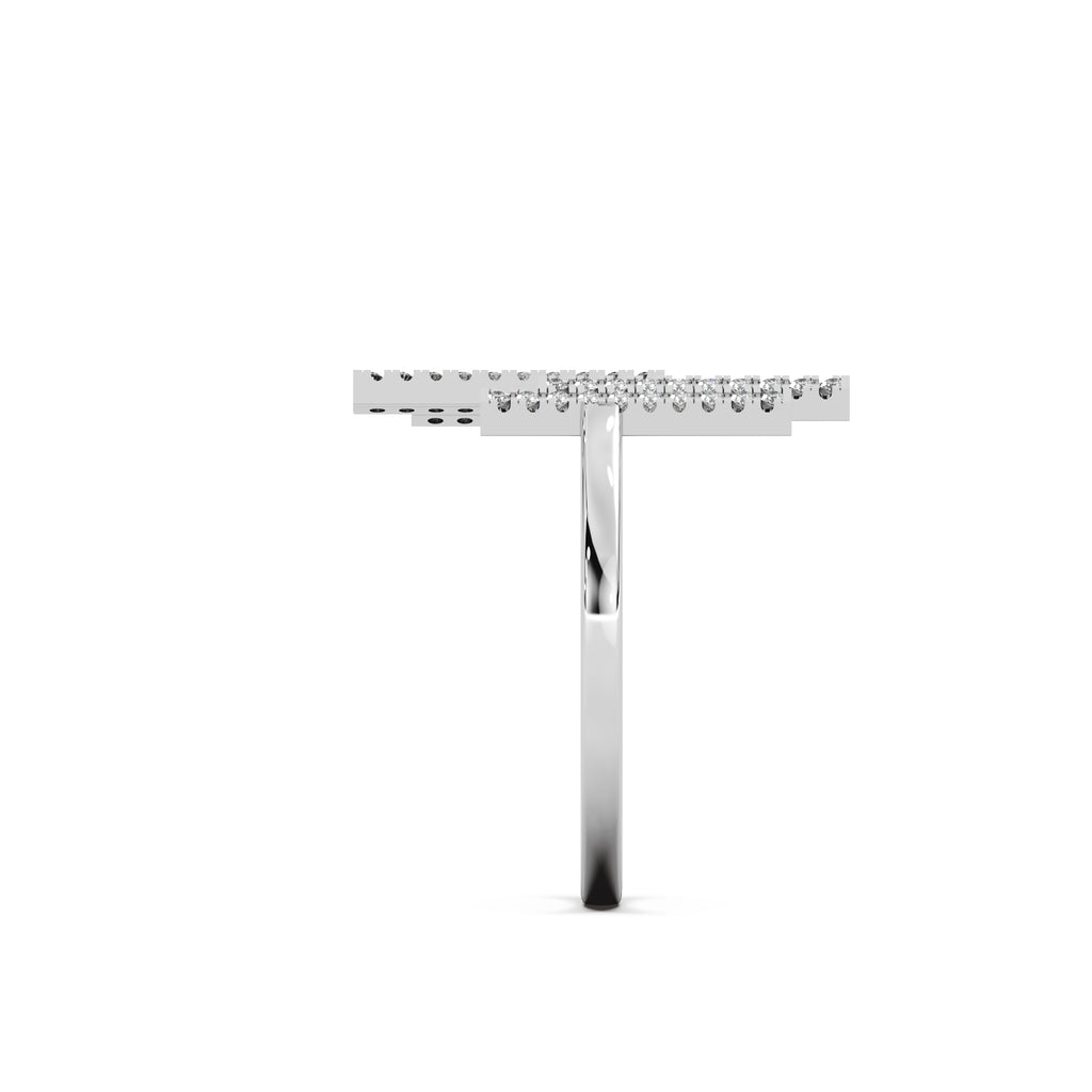 Nova Twin Ring Silver White