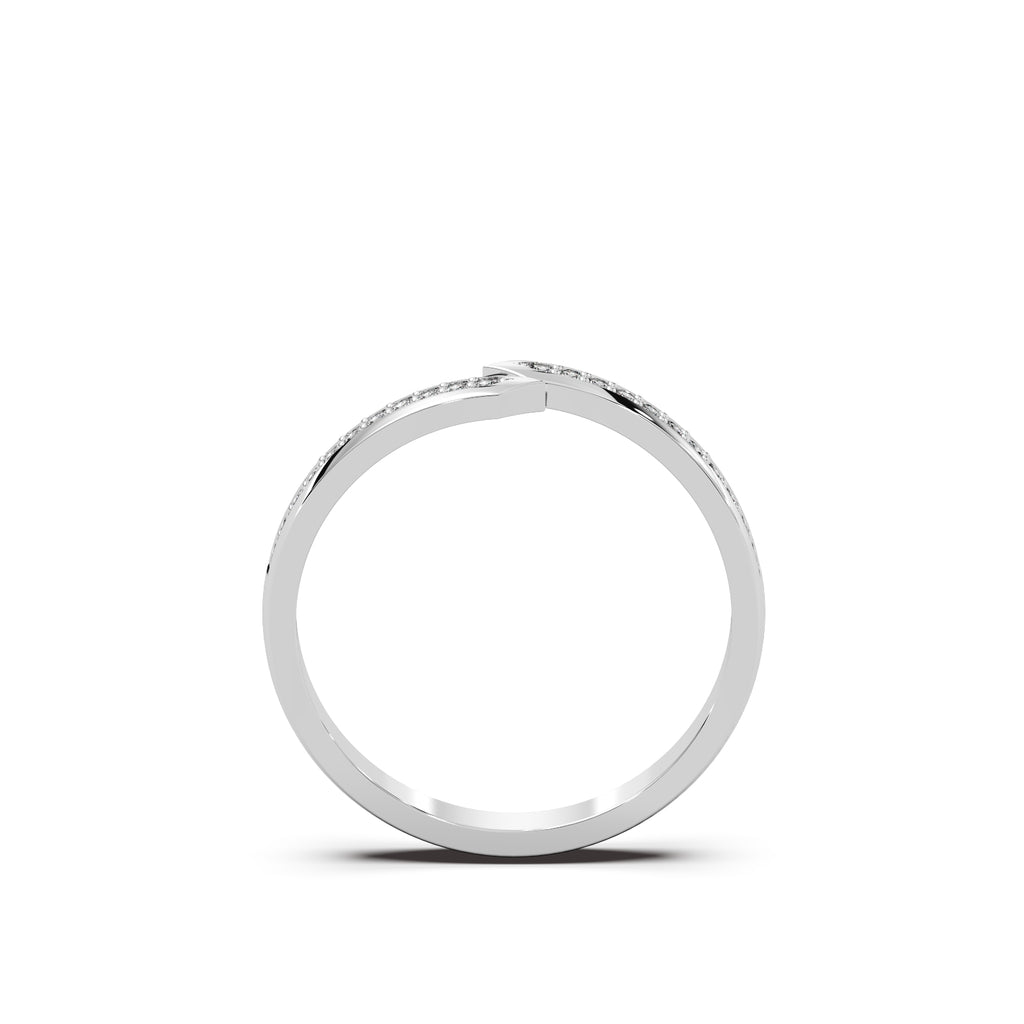 Chevron Band 14k White