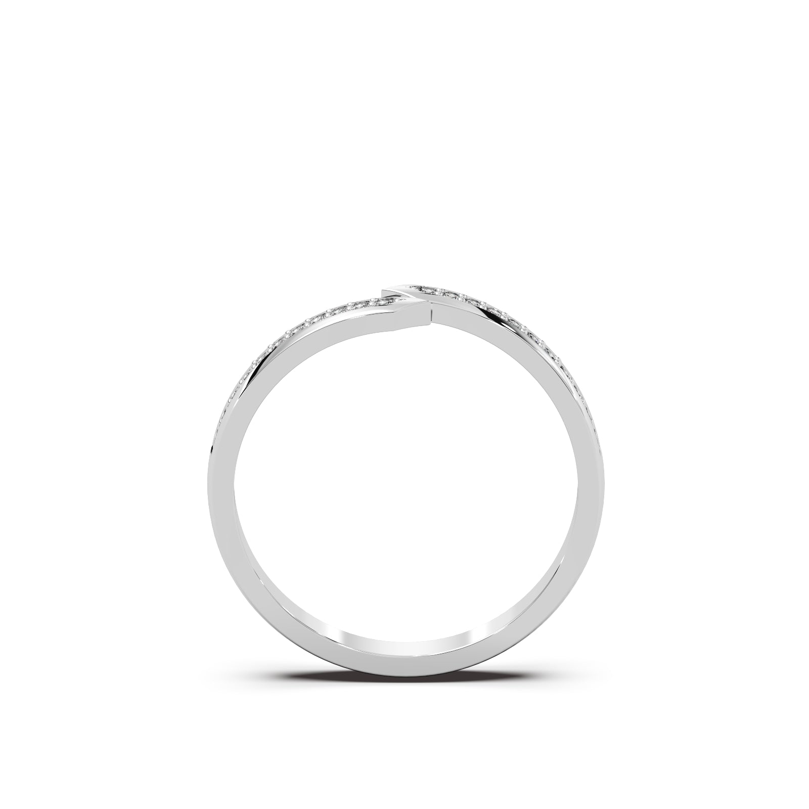 Chevron Band 14k White