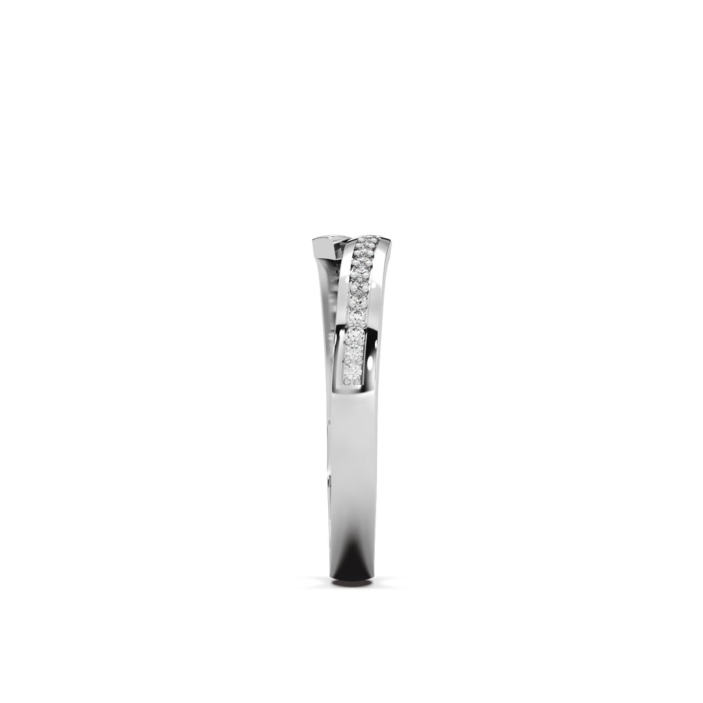 Chevron Band 14k White