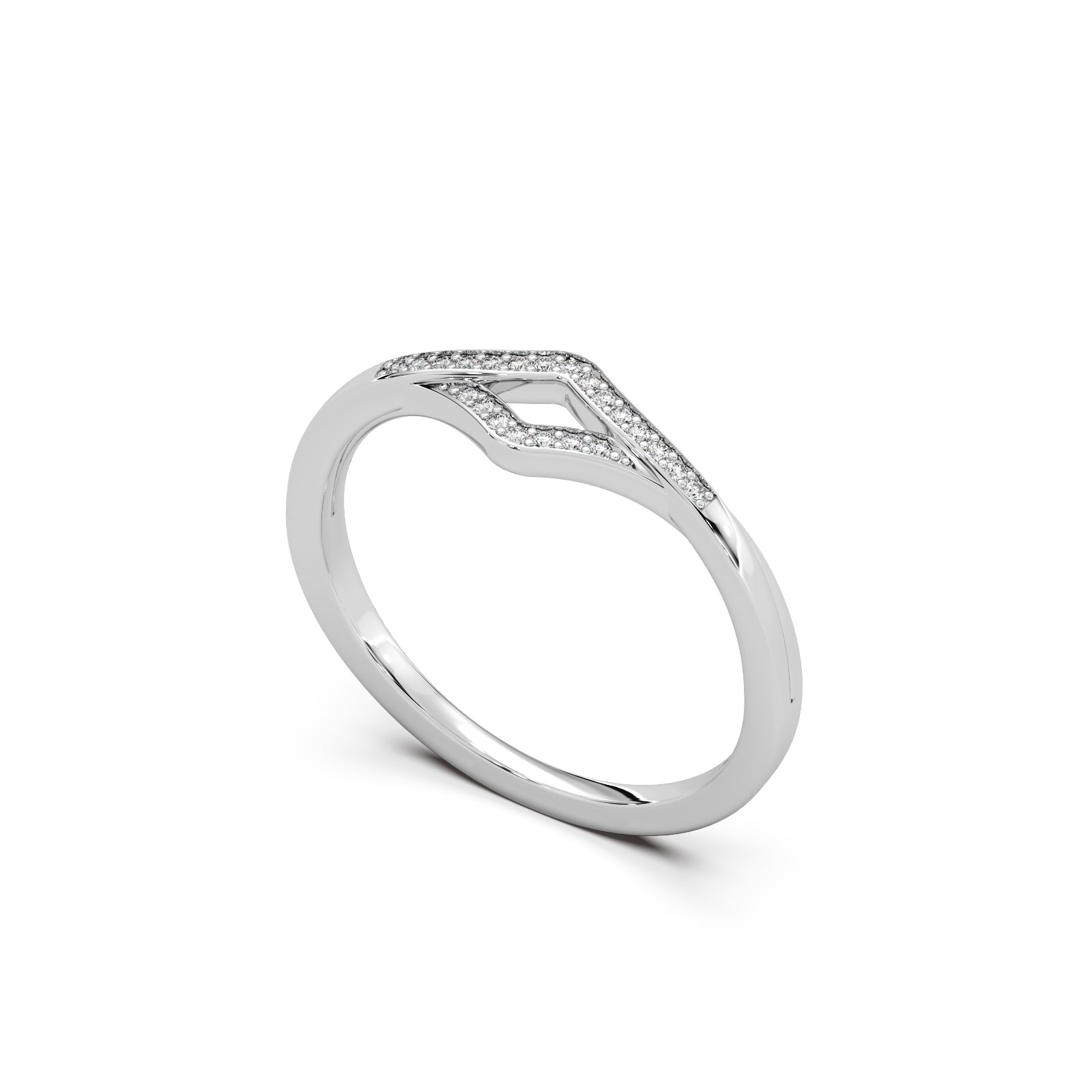 Vera Diamond Ring - Sterling Silver (White)