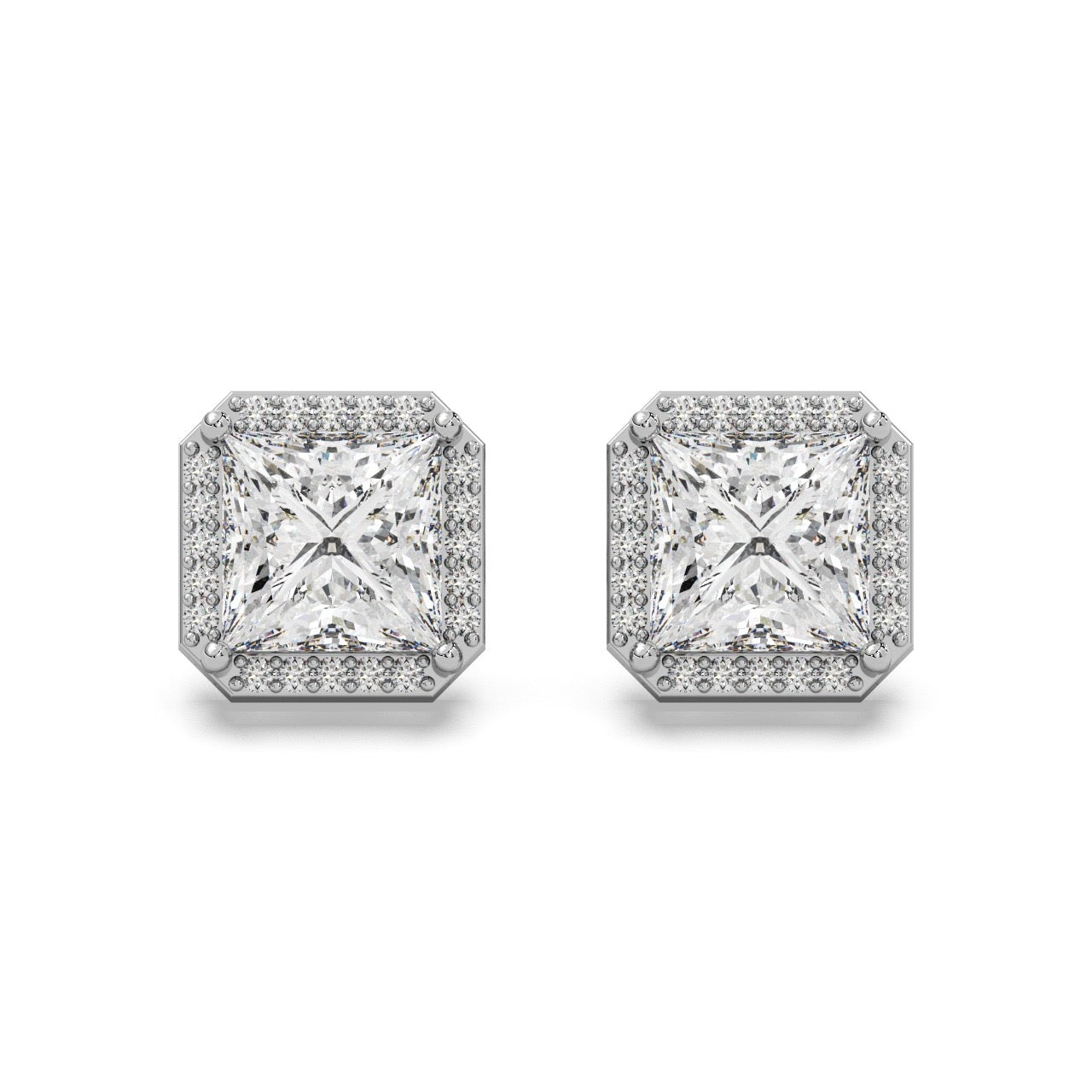 Monarch Studs 14k White
