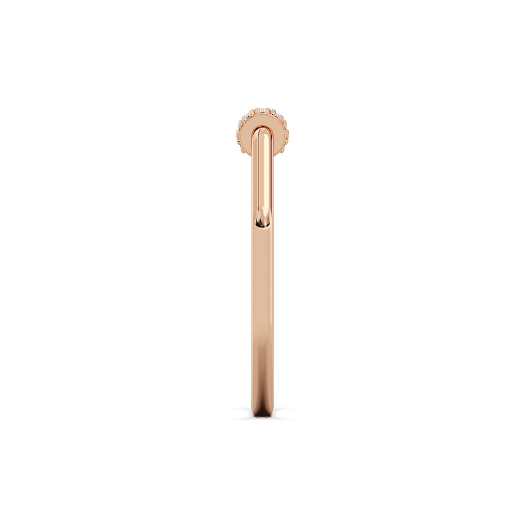 Octa Halo Ring Silver Rosegold