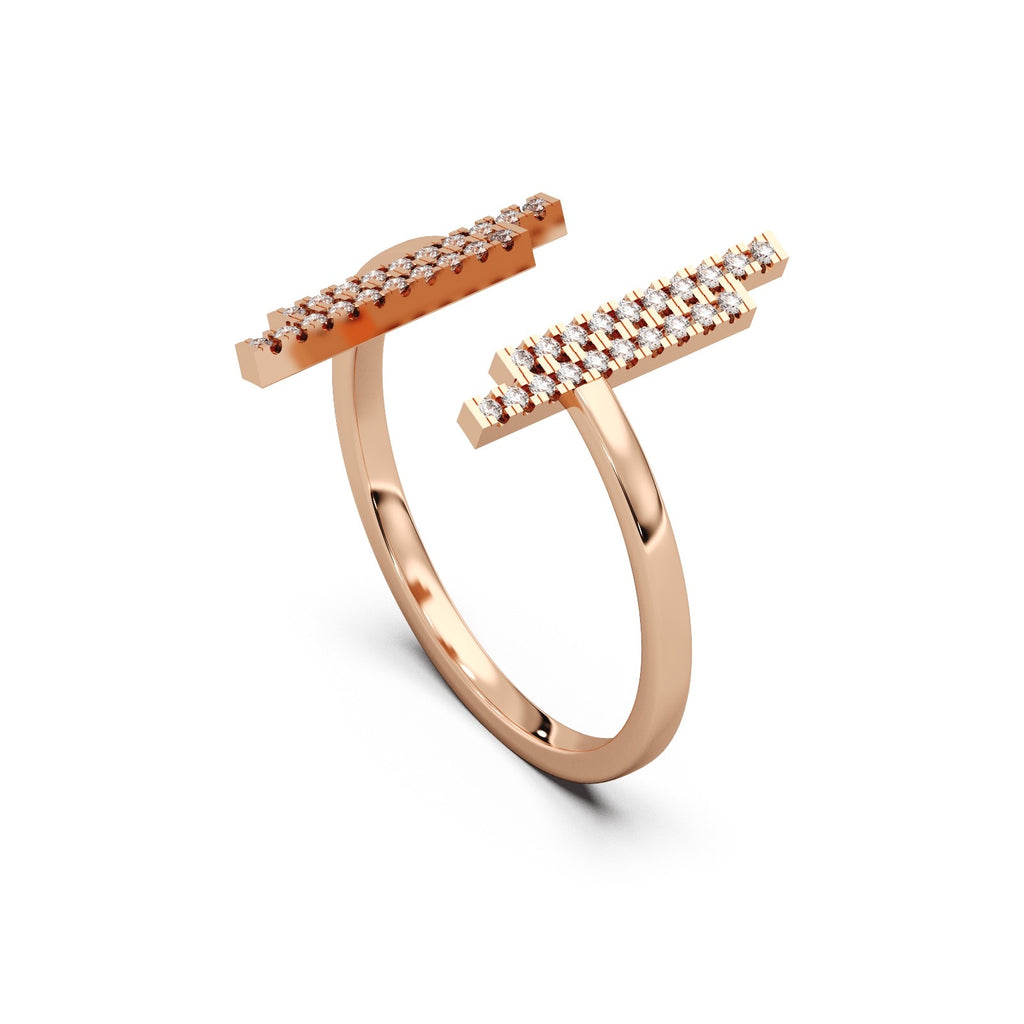 Nova Twin Ring 14k Rosegold