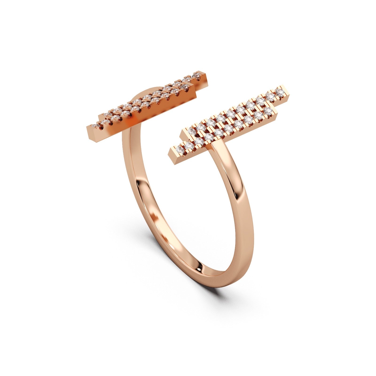 Nova Twin Ring 14k Rosegold