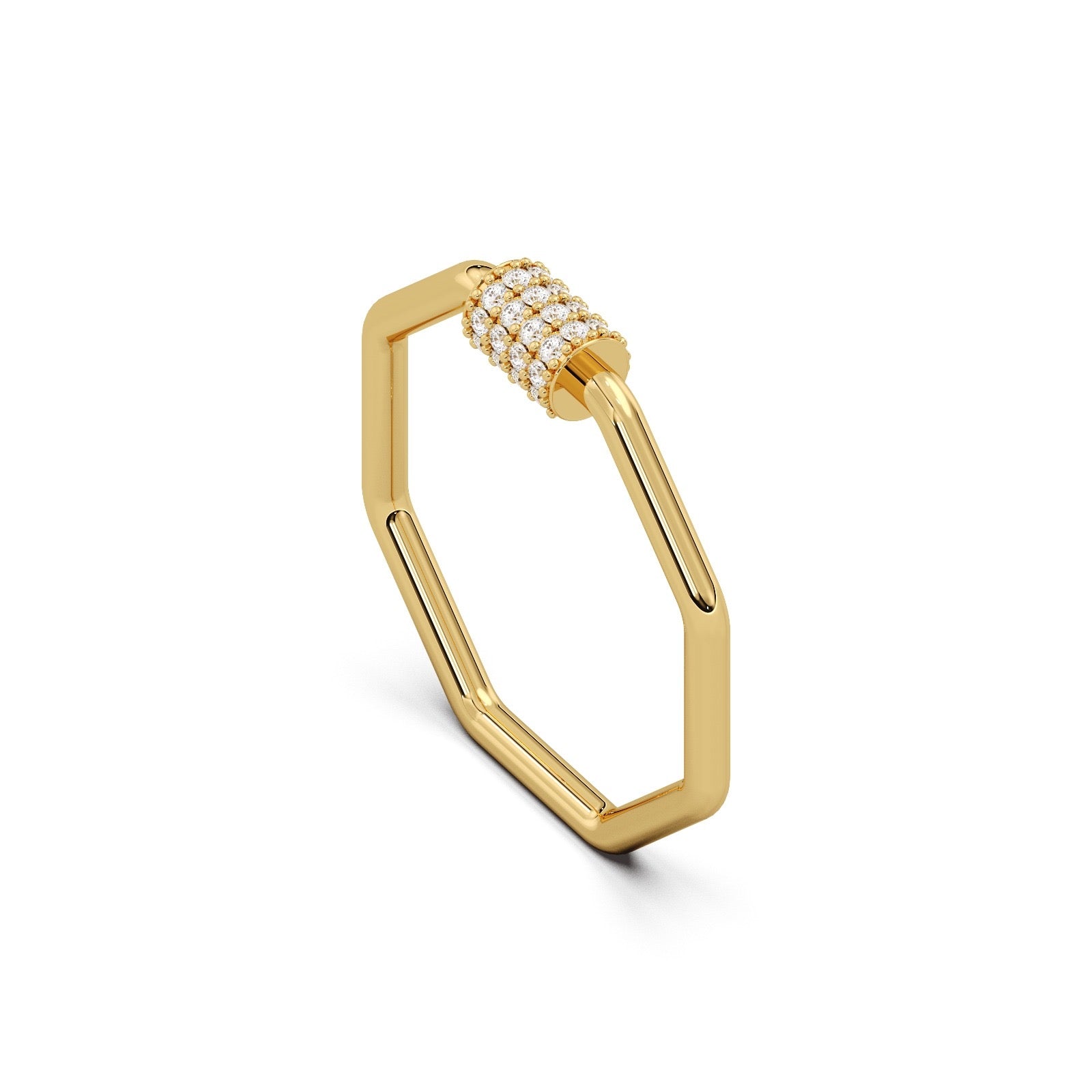 Octa Halo Ring 14k Gold