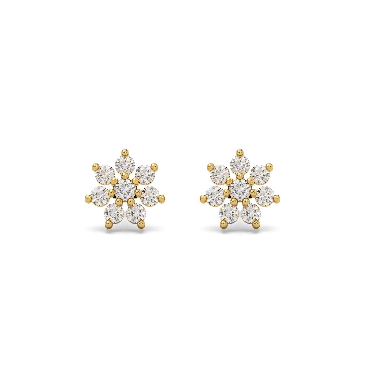 Zinnia Studs Silver Gold