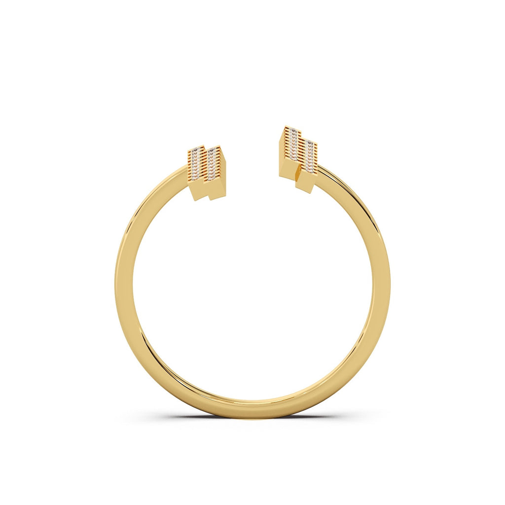 Nova Twin Ring Silver Gold