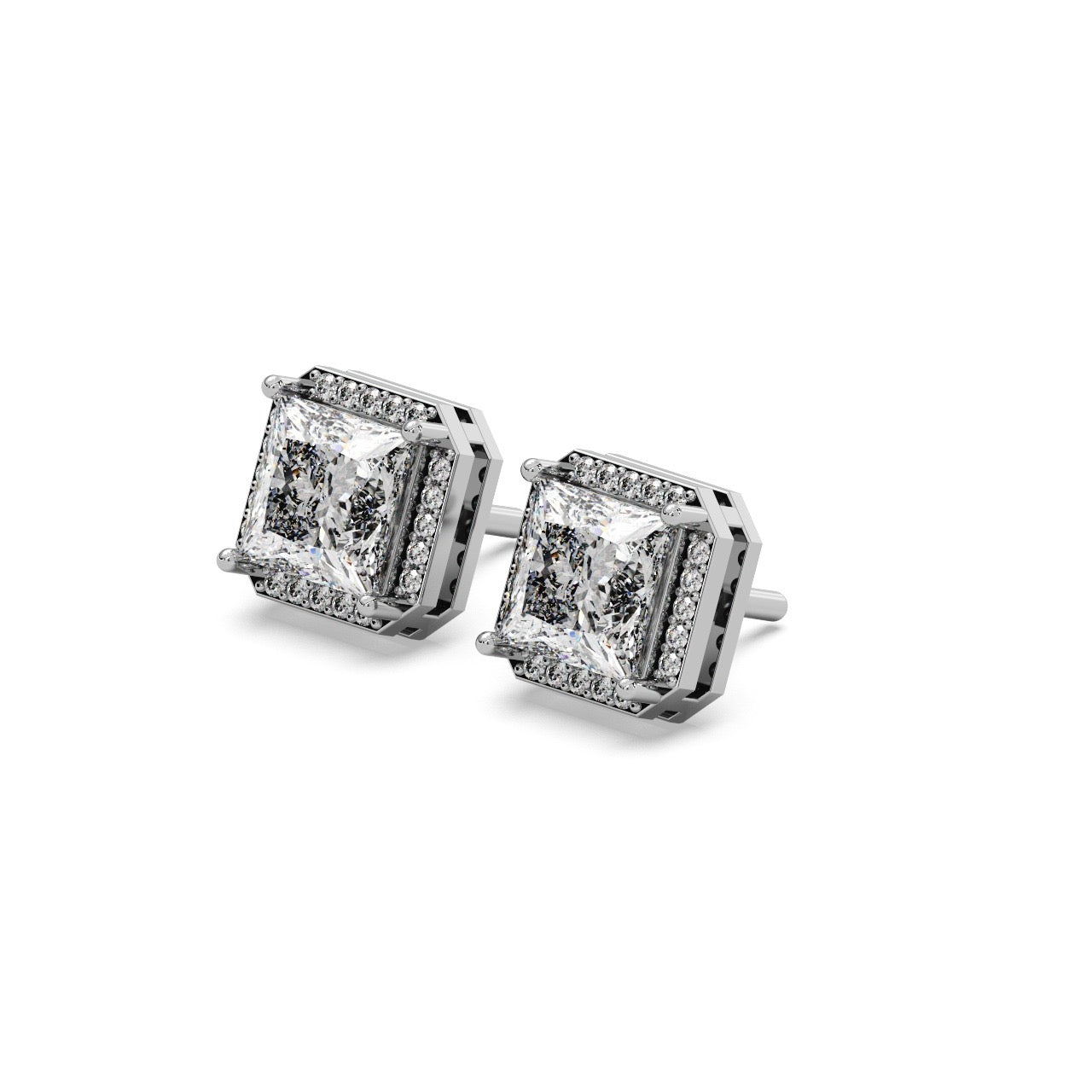 Monarch Studs 14k White