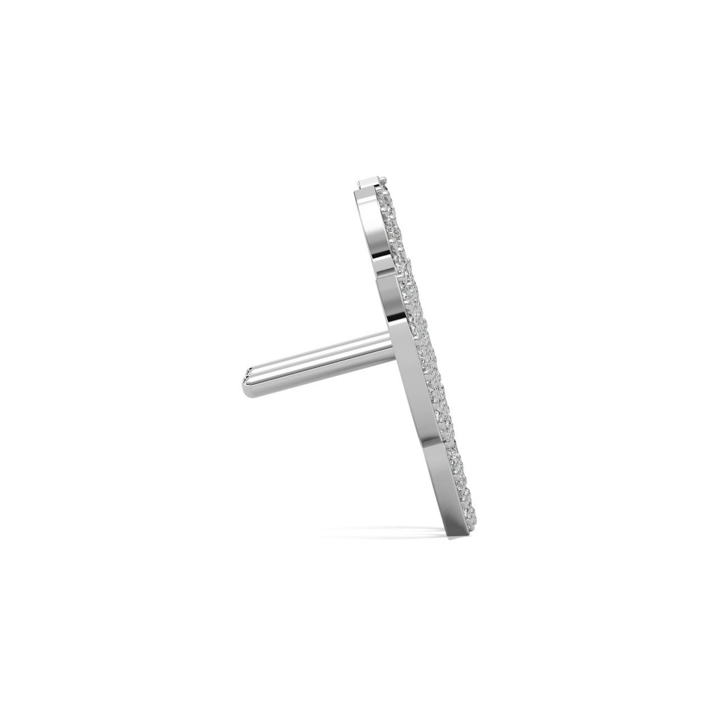 Dewdrop Studs Silver White