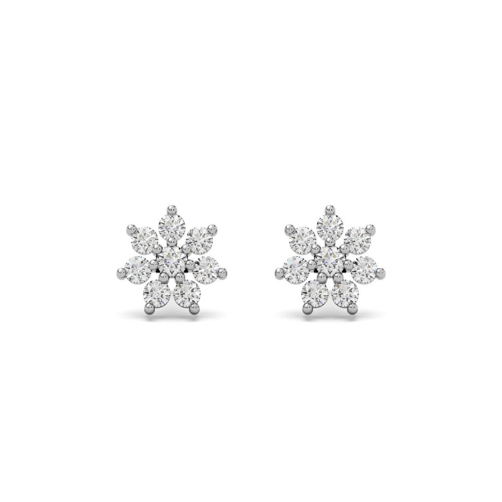 Zinnia Studs 18k White