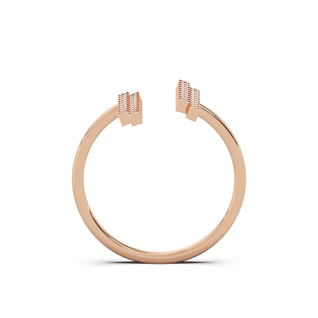 Nova Twin Ring 14k Rosegold