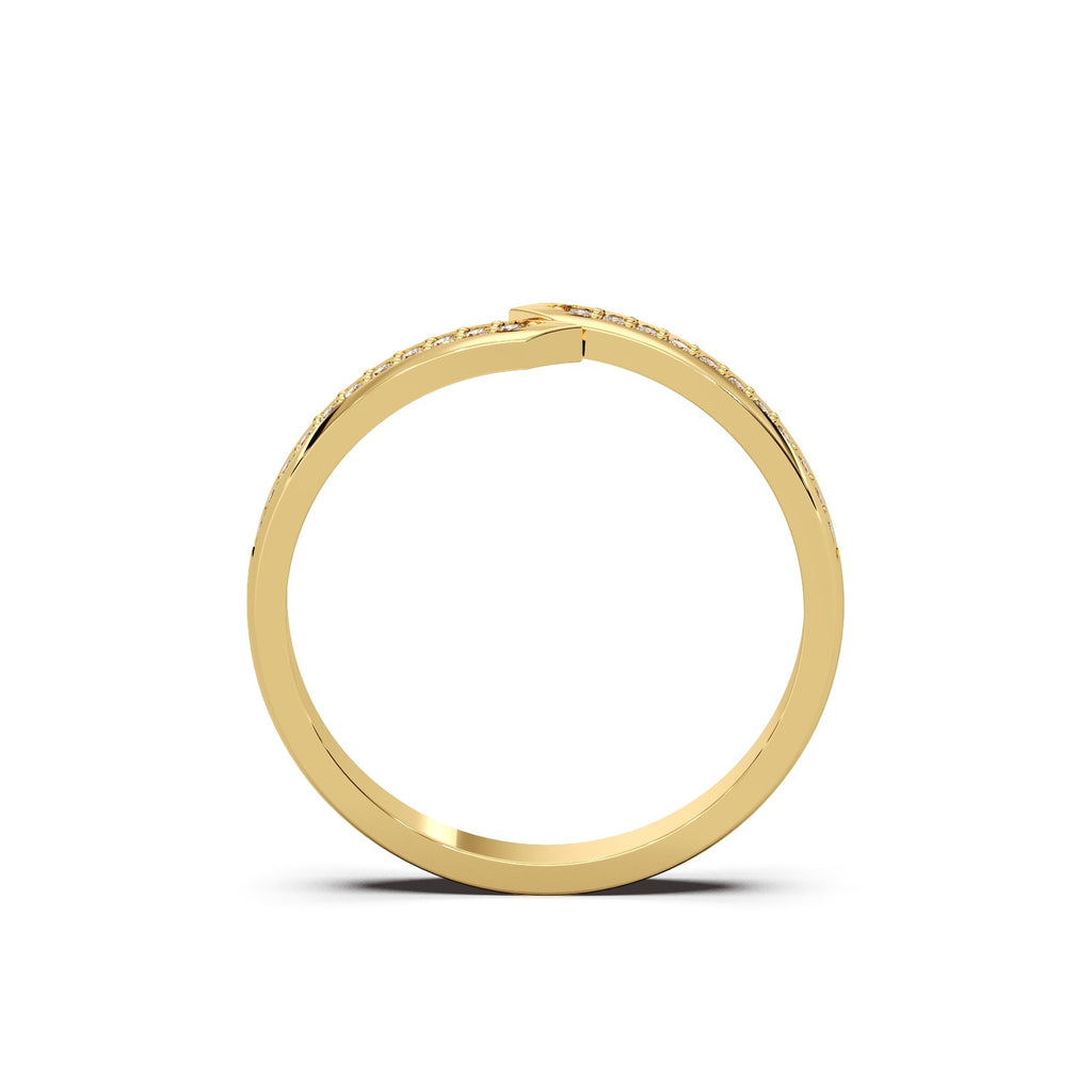 Chevron Band Silver Gold