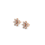 Zinnia Studs Silver Rosegold