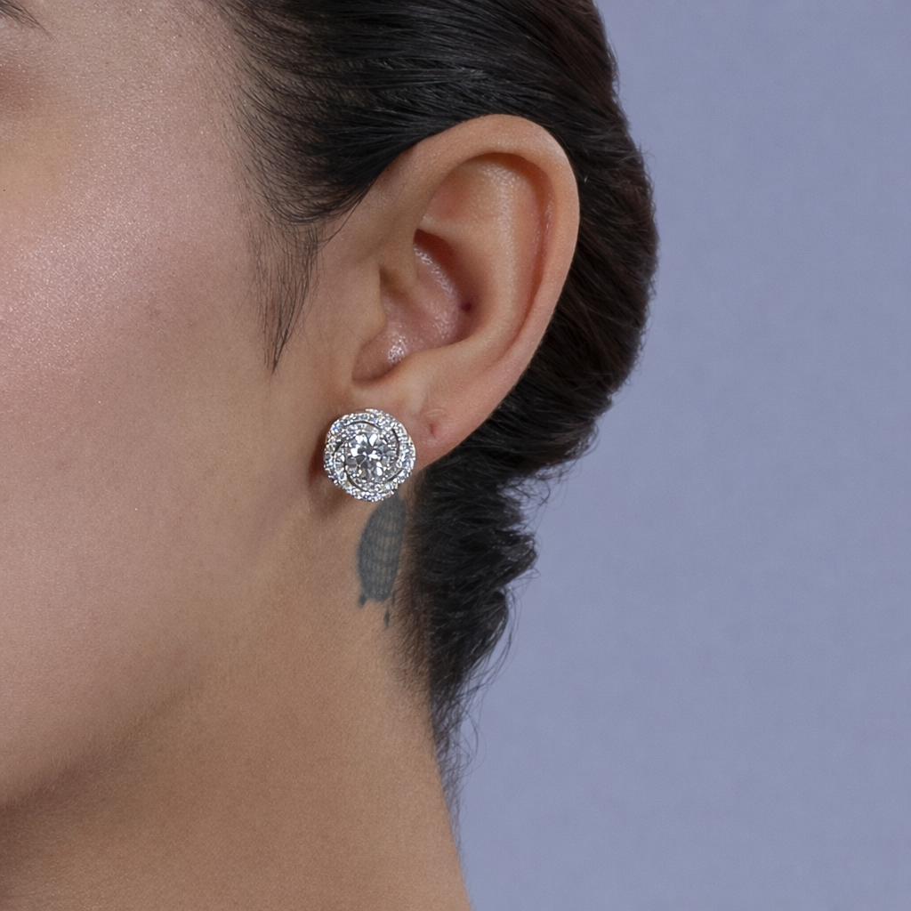 Stardust Studs Silver Gold