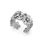 Daisy Ring Silver White