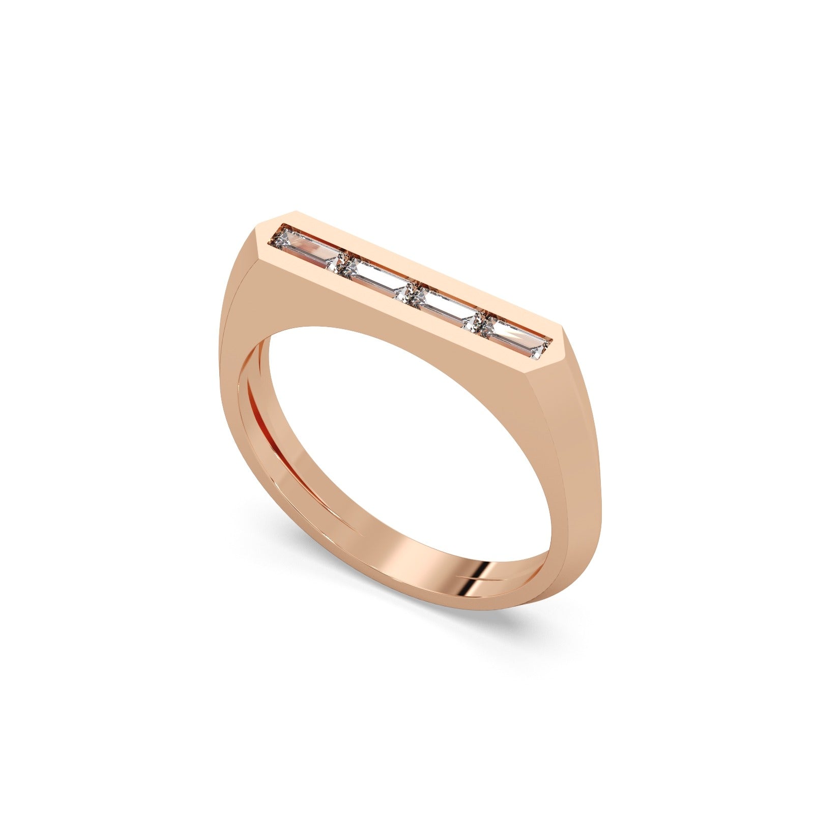 Soleil Diamond Ring - 14k Rose Gold