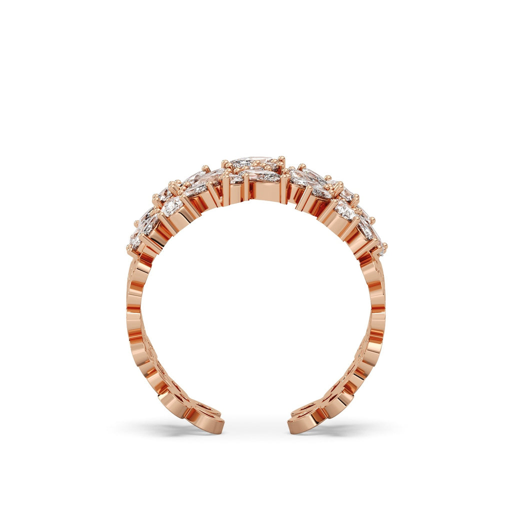 Daisy Ring Silver Rosegold