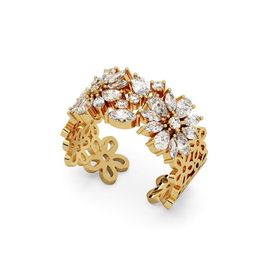 Daisy Ring Silver Gold